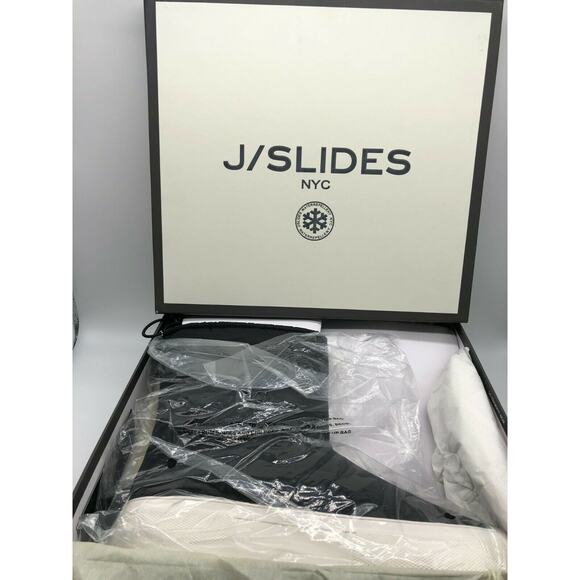 JSlides Women's Cozy Black Platform Waterproof Nylon Booties Size 10 - Picture 12 of 12